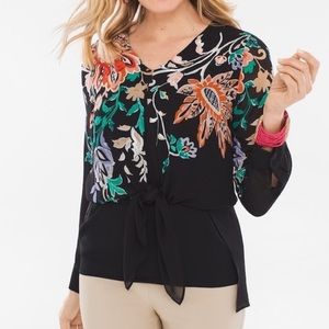 Chico’s embroidery tunic 🌼🌸